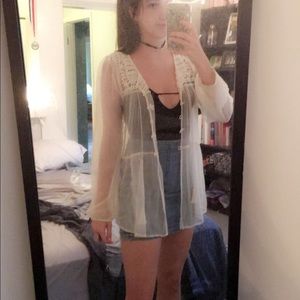 Rare Boho Free People Sheer Cardigan🌸🌸
